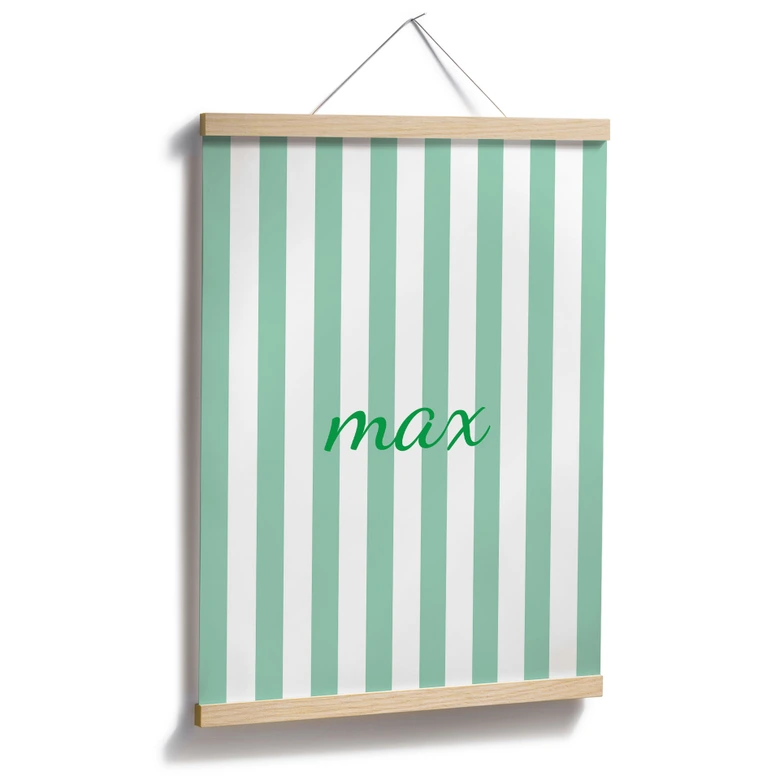 Personalisierbares Poster Streifen grün 