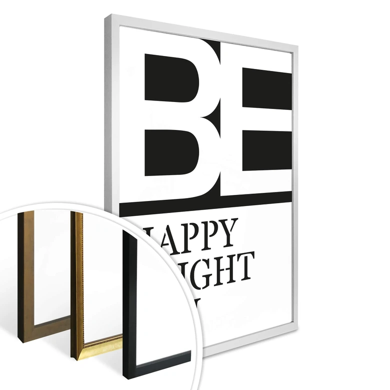 Plakat - Be happy be you 