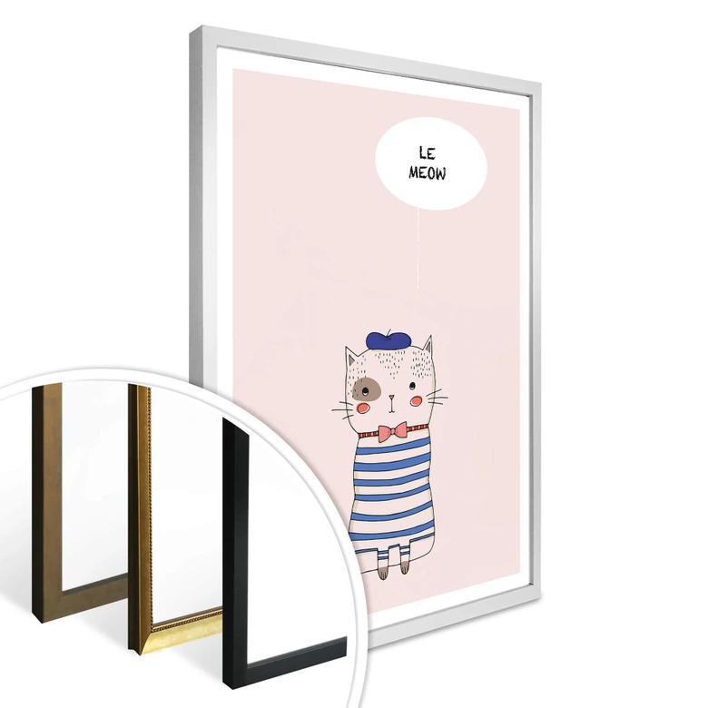 Póster Kubistika - Le Meow 