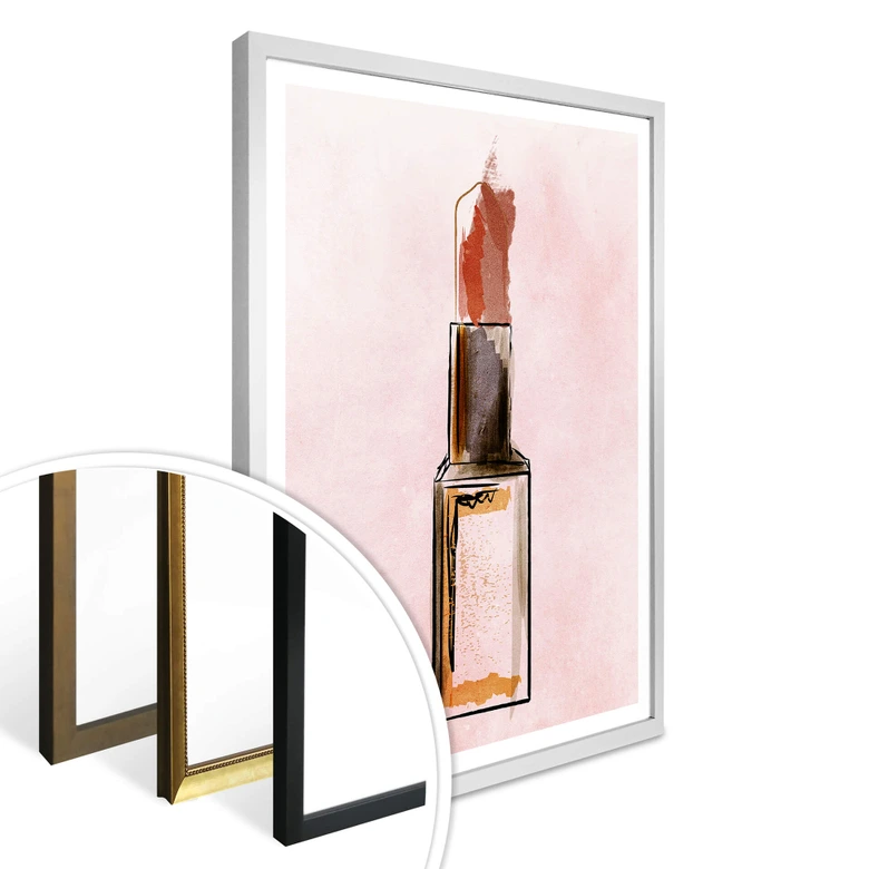 Poster Kubistika - Lippenstift 