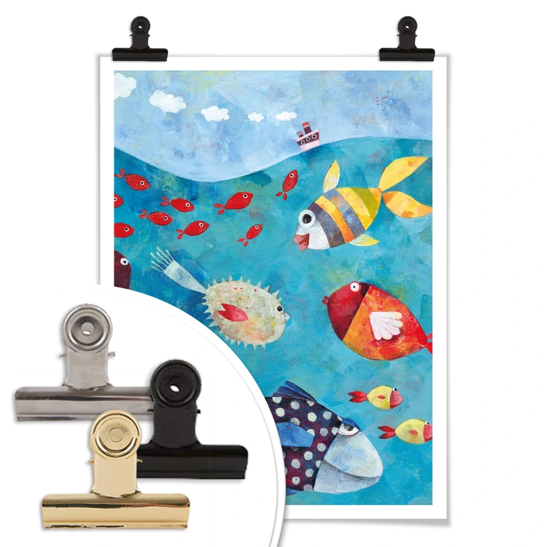 Poster Blanz - Fische im Meer 