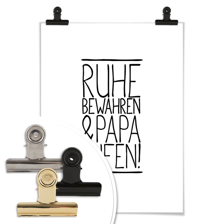 Poster Ruhe bewahren und Papa anrufen 