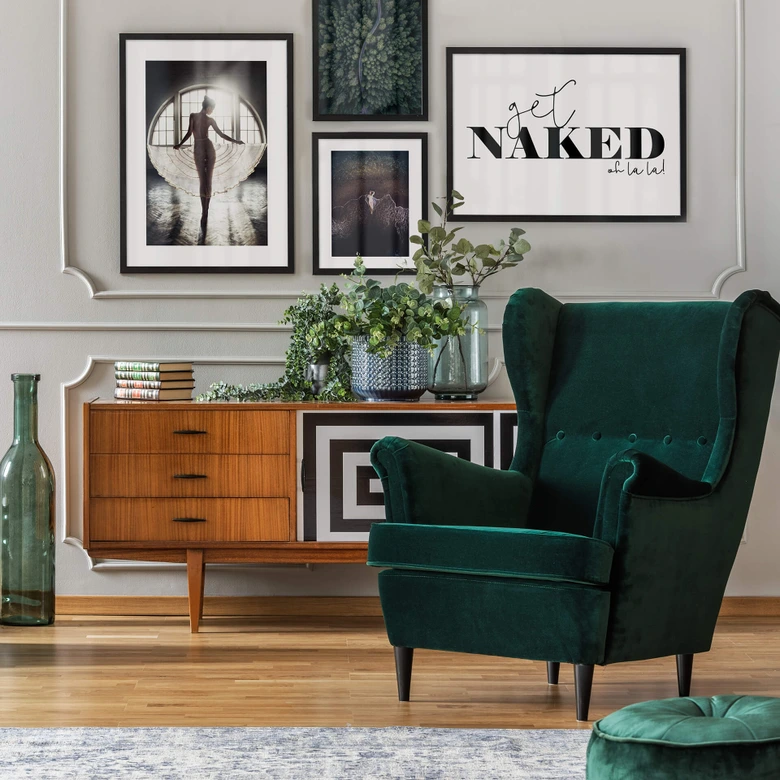 Póster López - La vista desde arriba: Carretera en el bosque 