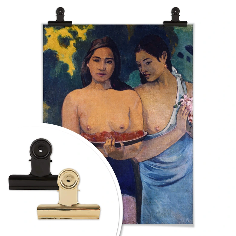 Poster Gauguin - Två kvinnor från Tahiti 