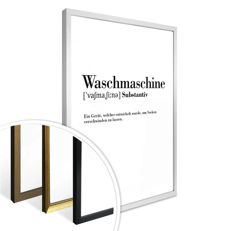 Poster Grammatik - Waschmaschine 