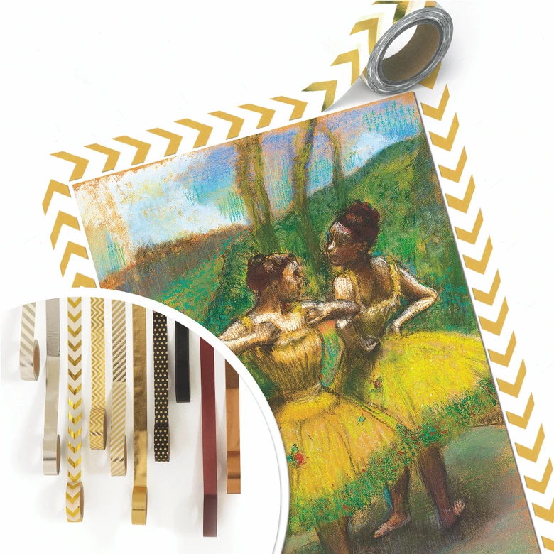 Poster Degas - Zwei Tänzerinnen in gelb 