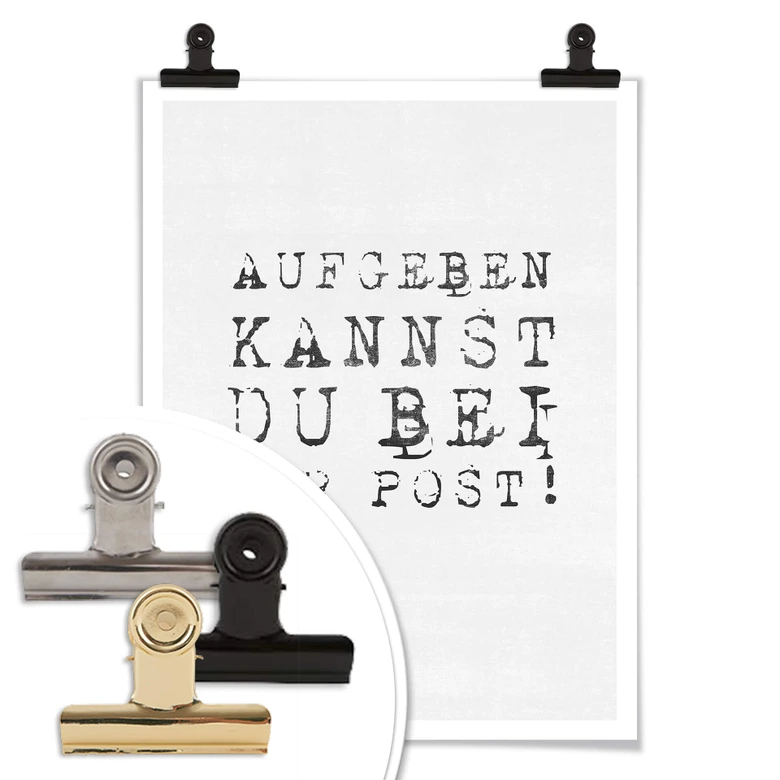 Poster - Aufgeben kannst du bei der Post 