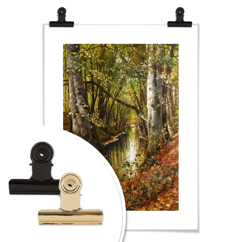 Poster Moensted - Ein Waldbach 