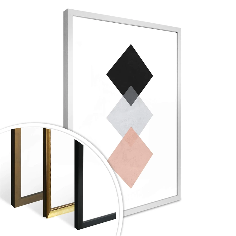 Poster Nouveauprints - Squares Pink 