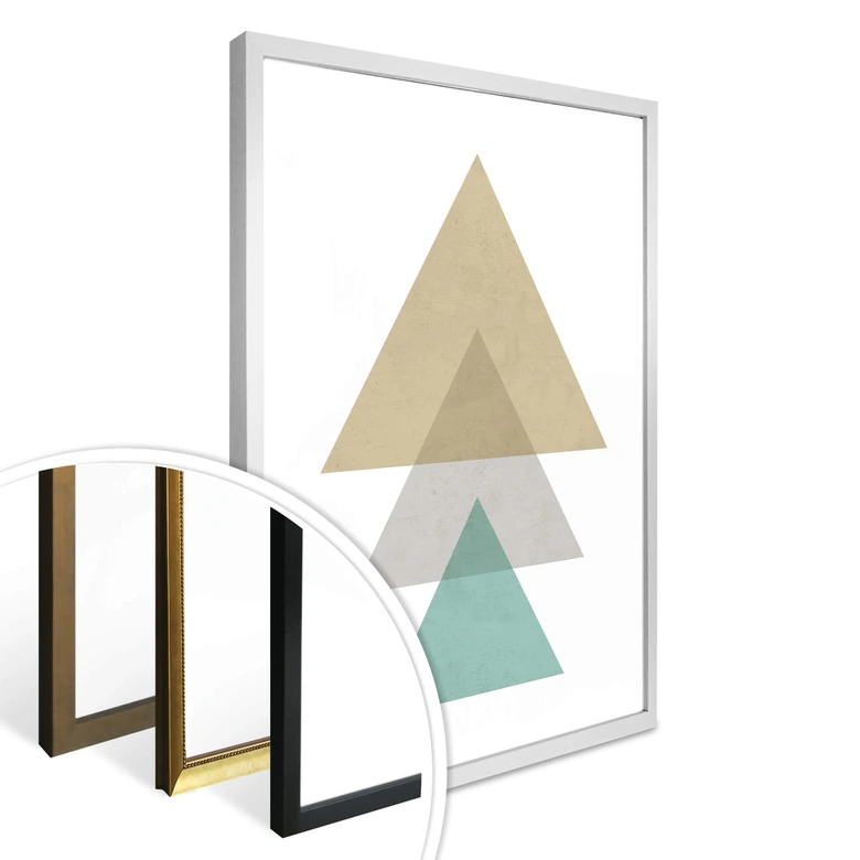 Poster Nouveauprints - Triangles aqua 