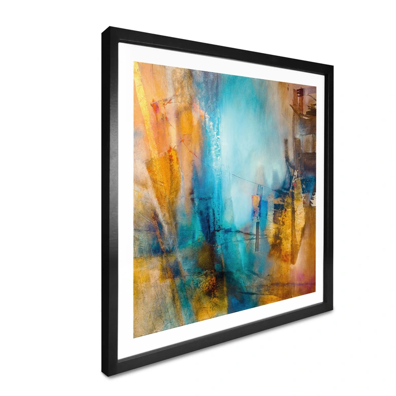 Poster Fernes blaues Licht - Schmucker - Quadratisch 