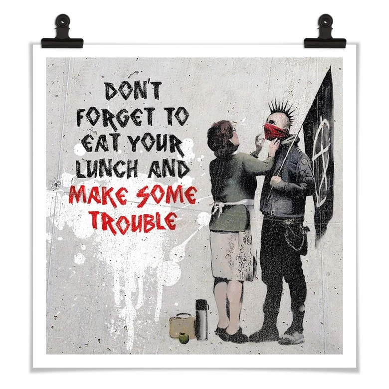 Poster Banksy - Make Some Trouble 