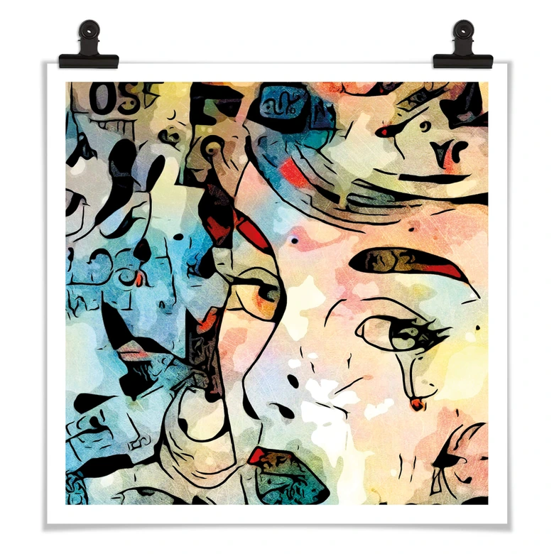 Poster Zamart - Hommage an Miro - Die Träne - Quadratisch 