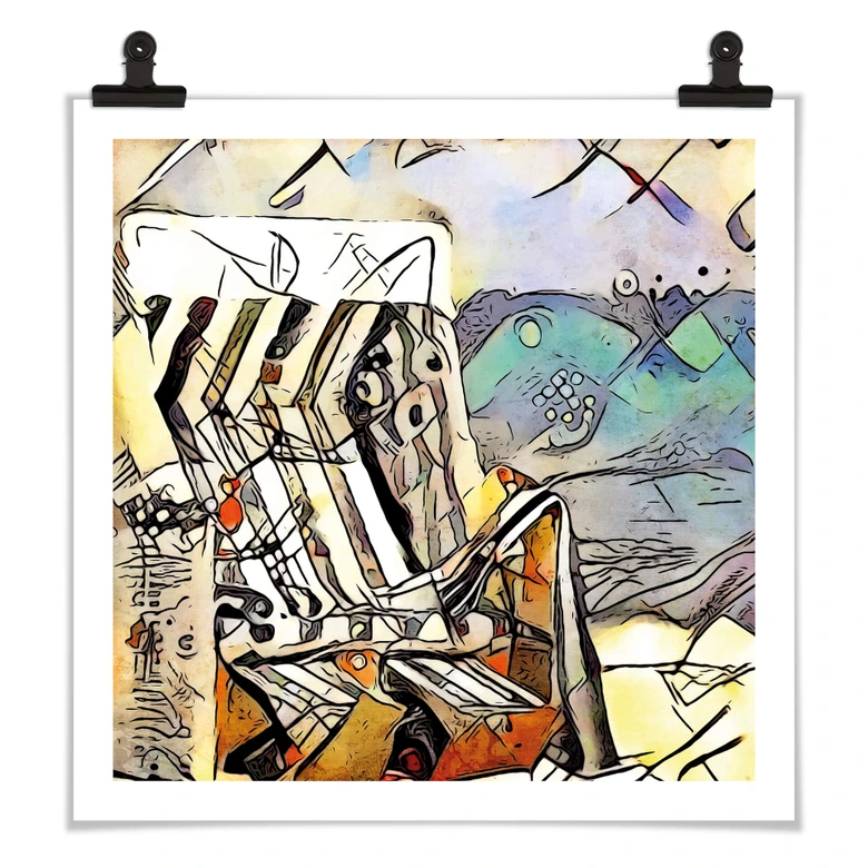 Poster Zamart - Kandinsky trifft Warnemünde - Quadratisch 