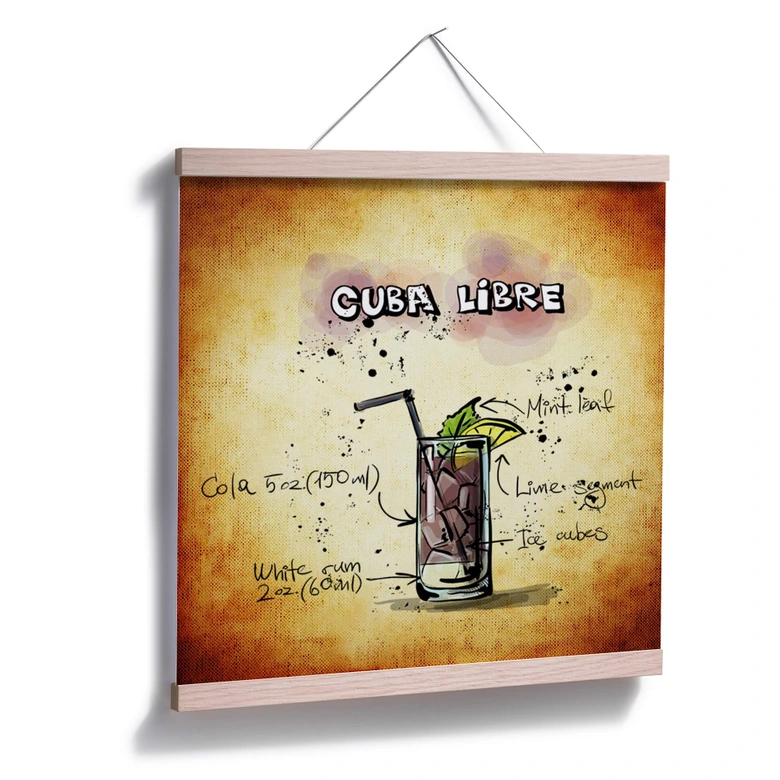 Poster Cuba Libre - Rezept 