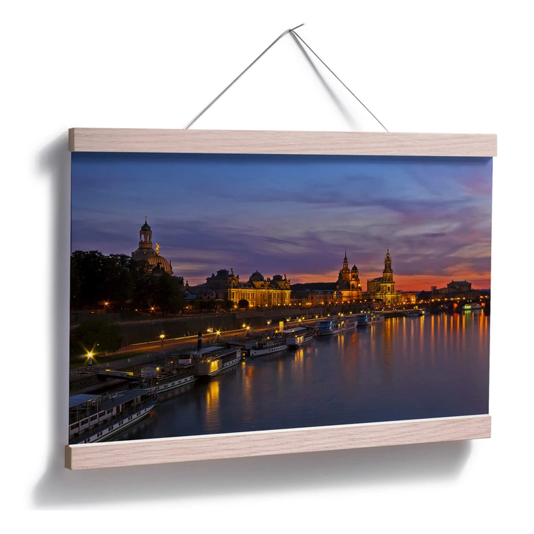 Poster Dresden im Nachtlicht 