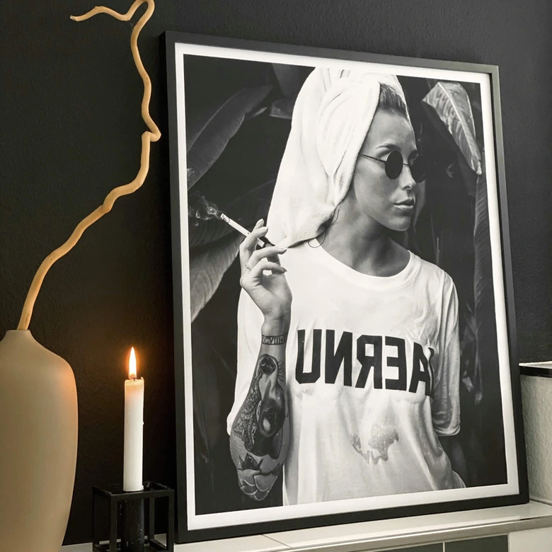 Poster - Unreal coolness zwart wit 