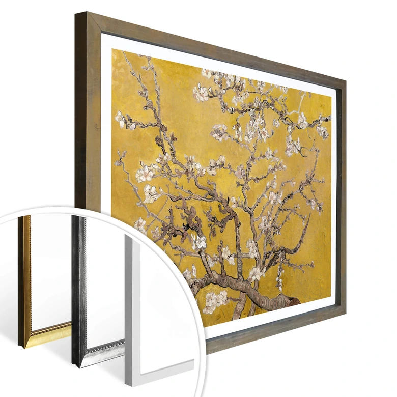 Poster van Gogh - Mandelblüte Ocker 