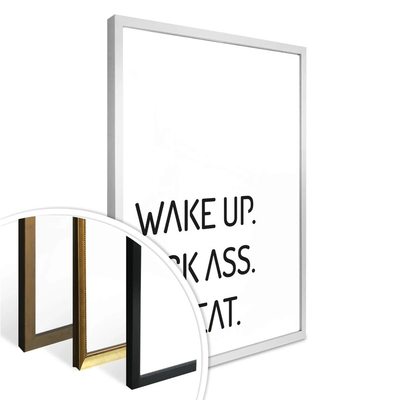 Poster - Wake up kick ass repeat 