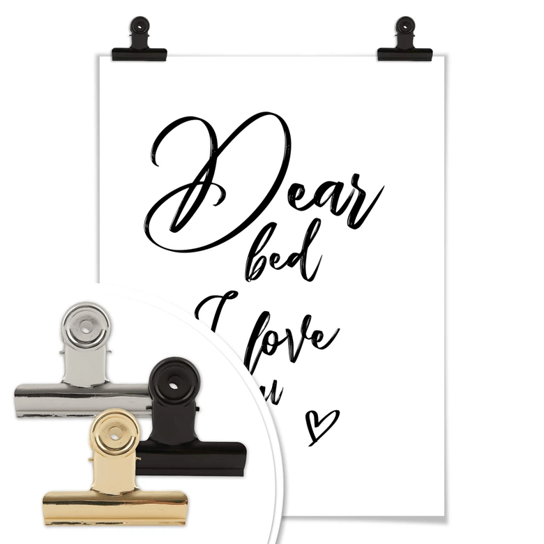 Plakat - Dear bed I love you 