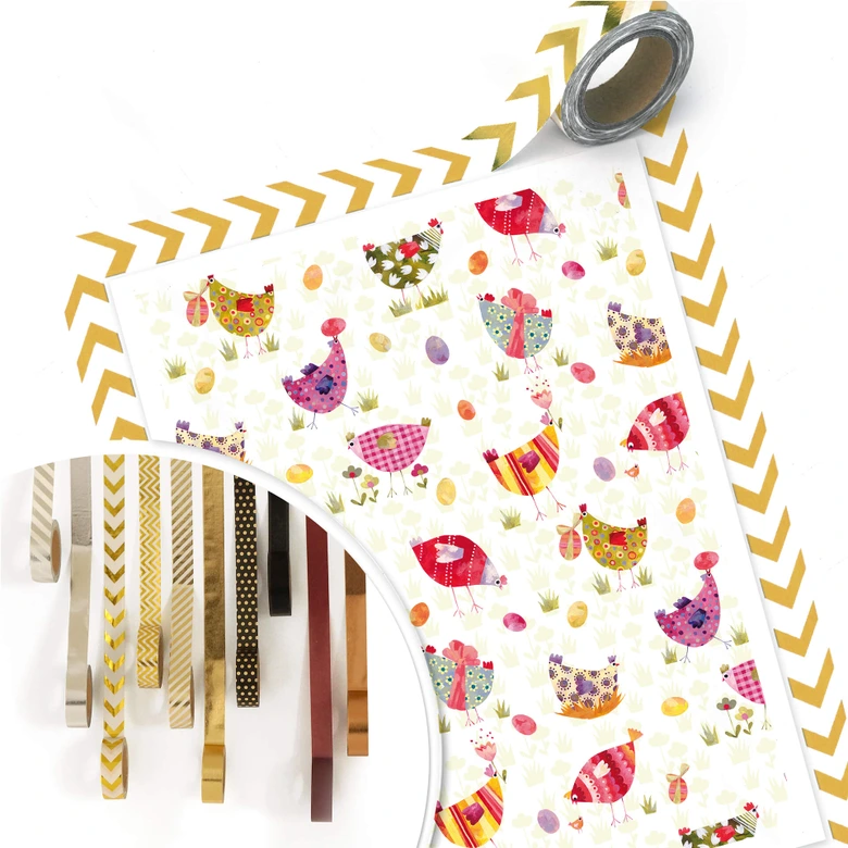 Poster Blanz - Färgglada kycklingar 