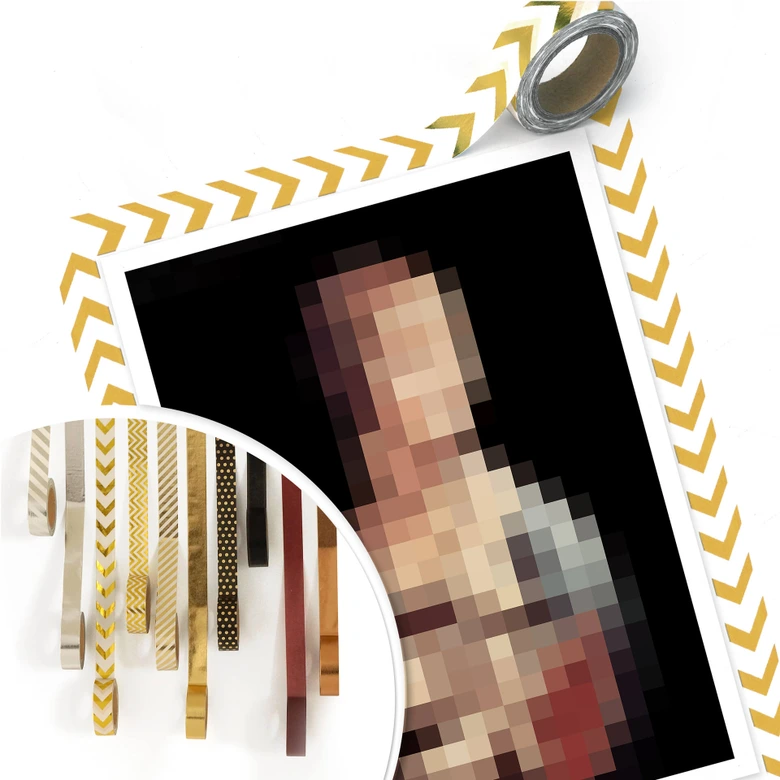 Póster Pixelart - da Vinci - La dama del armiño 