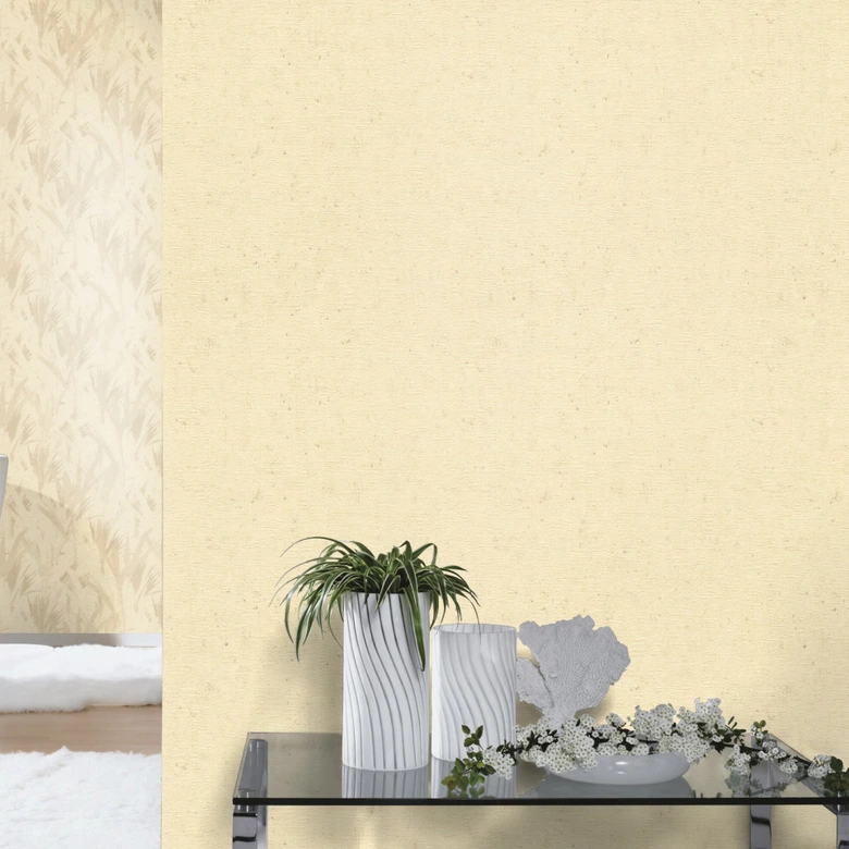 Unit tapet, ensfarvet non-woven tapet Factory V beige 