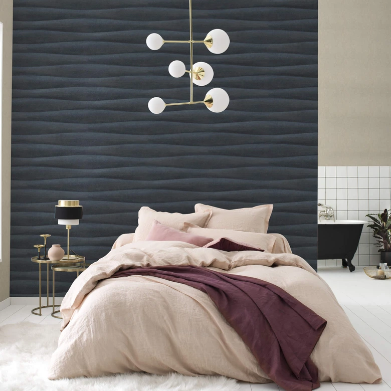 Rasch Vliestapete Highlands demin indigoblau 