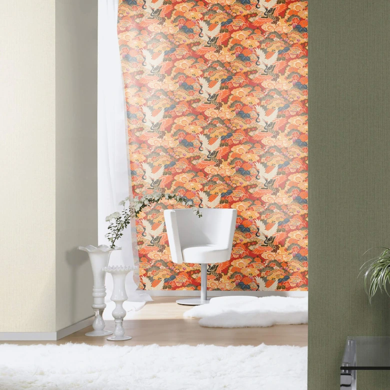 Rasch Vliestapete Kimono cremeweiß 