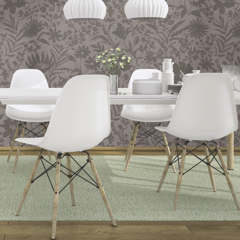 Blumentapete, Vliestapete Paraiso beige 