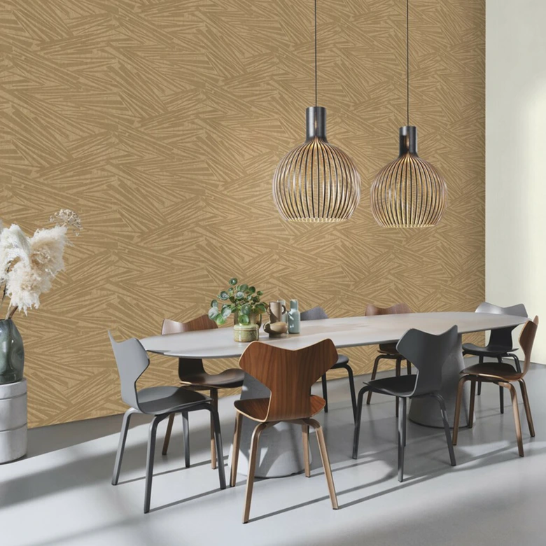 Streifentapete, Vliestapete Sky Lounge gold metallic 