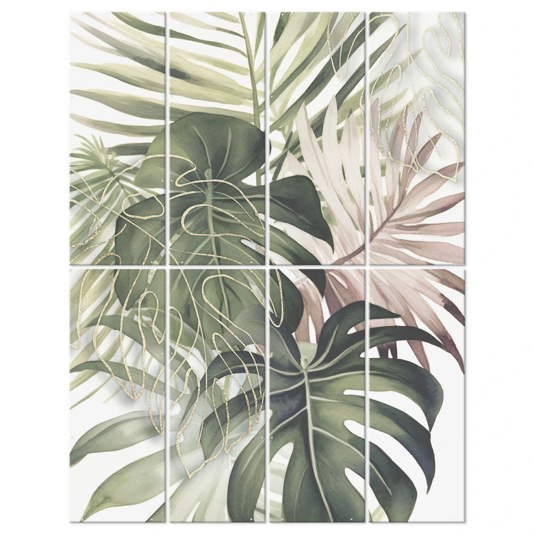 Séparation de pièce, Paravent, Paroi suspendue Feuilles tropicales - Boho - Haase 