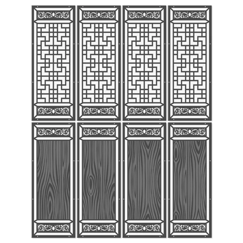 Séparation de pièce, paravent, paravent suspendu Séparation de pièce japonaise Shoji Design 