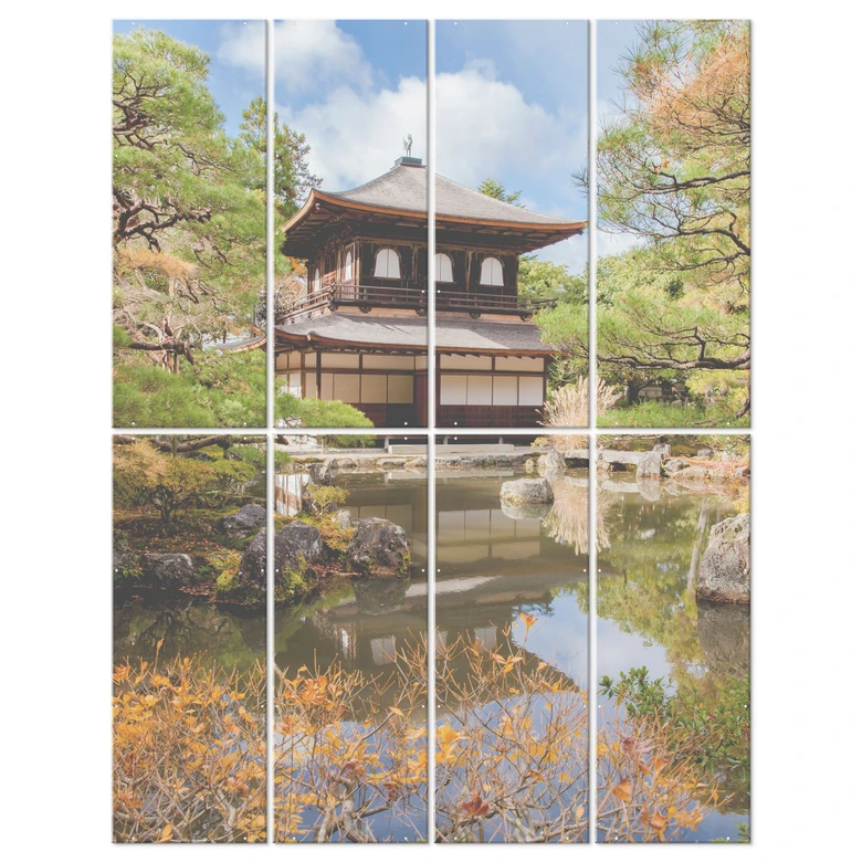 Divisorio per ambienti, schermo, schermo appeso per la privacy Tempio giapponese 