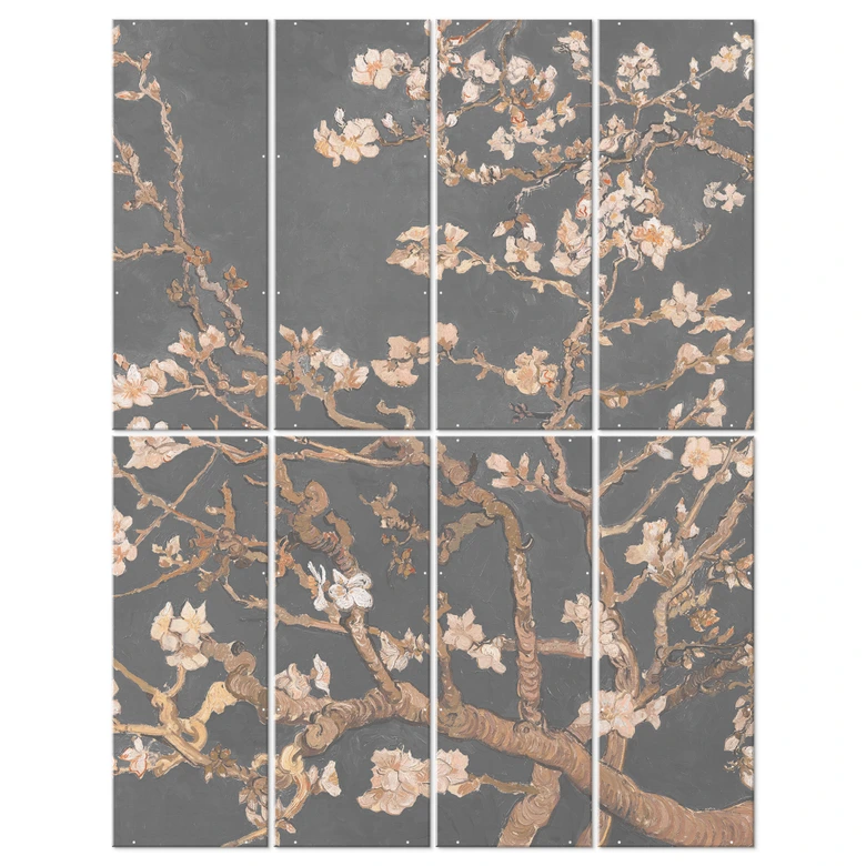 Séparation de pièce, paravent, paravent suspendu Fleur d'amandier automnale - Van Gogh 