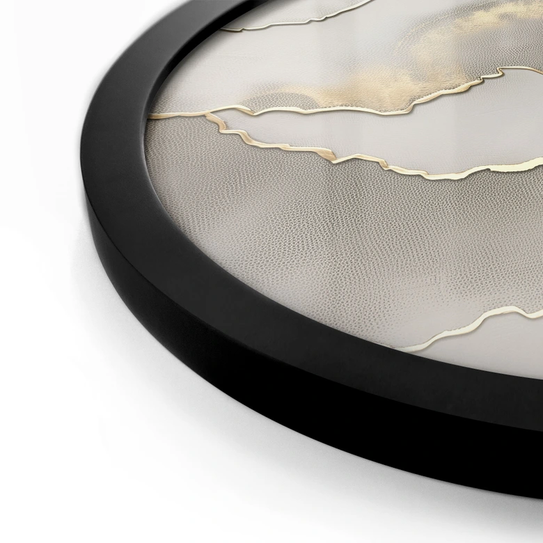 Poster Abstract landschap met metallic kleuren - Alma 