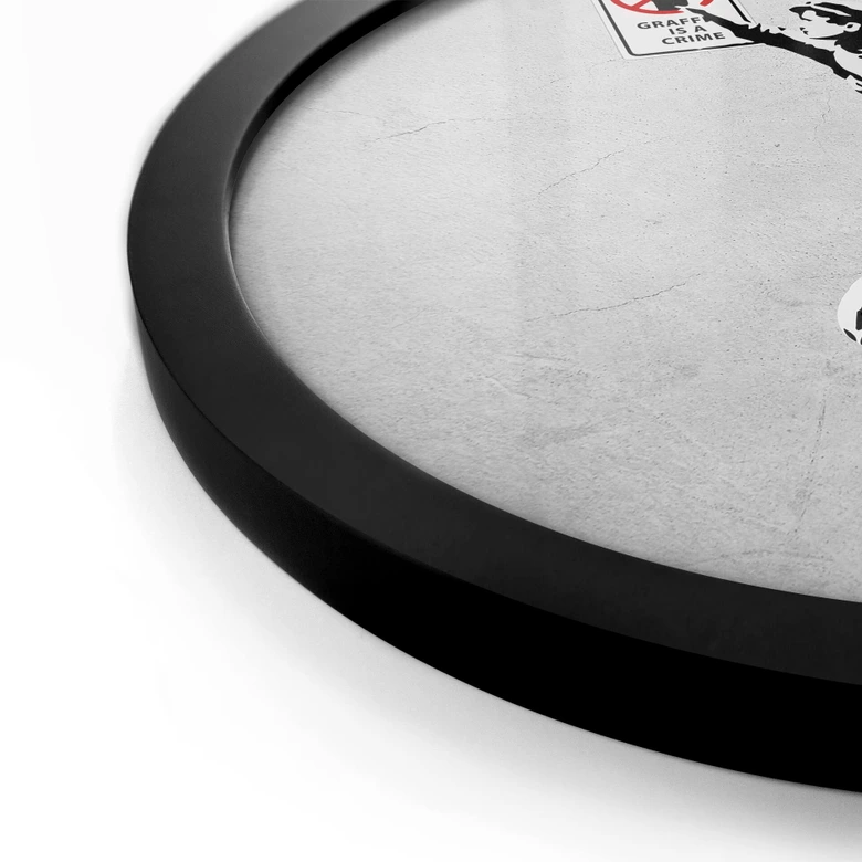 Póster Banksy - El graffiti es un delito - Redondo 