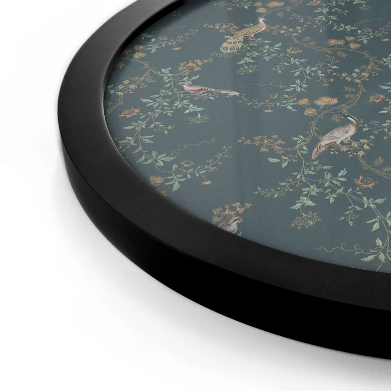 Plakat Egzotyczne ptaki w lesie - Bloomery Decor - Okrągły 