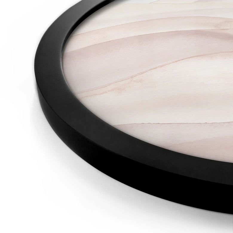 Poster Sanfte Hügel in Aquarell - Bloomery Decor - Rund 