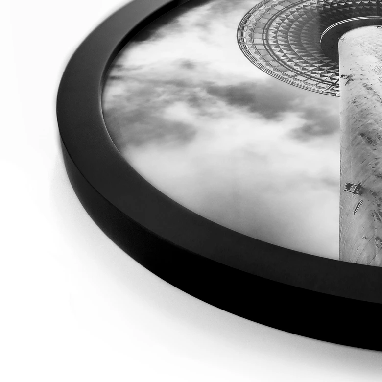 Poster Fernsehturm Berlin - Stadtposter Rund - Brown 