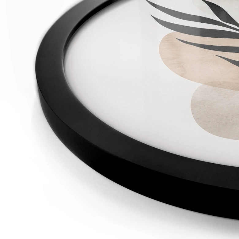 Póster Silueta botánica con geometría ornamentada - Costa - Redondo 