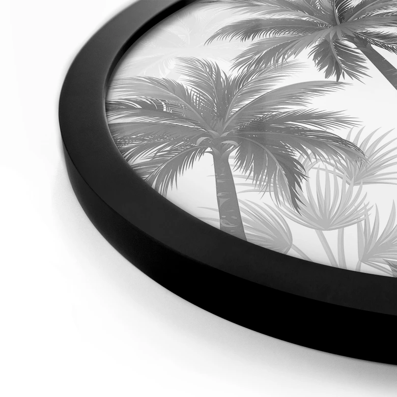 Poster Exotiskt palmlandskap - Rund 