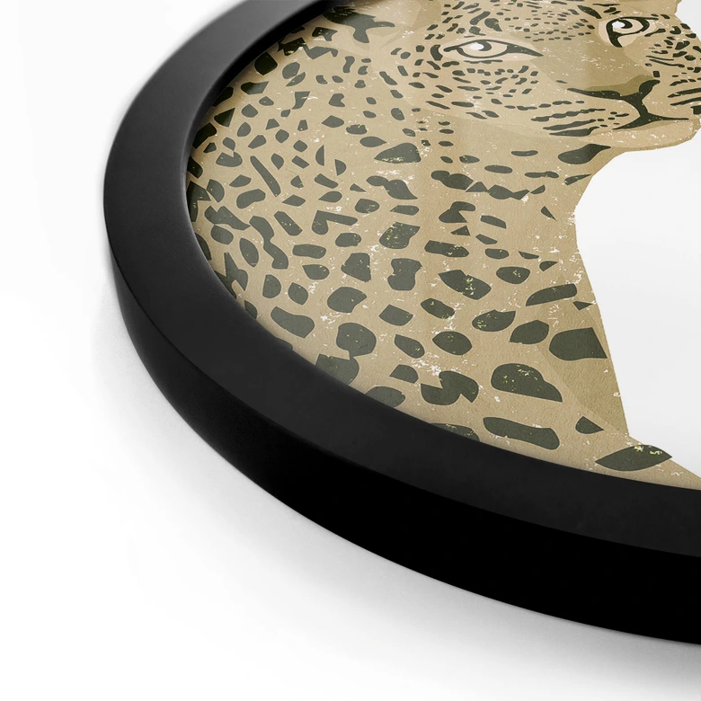 Poster Goed Blauw - Die Leoparden - Rund 
