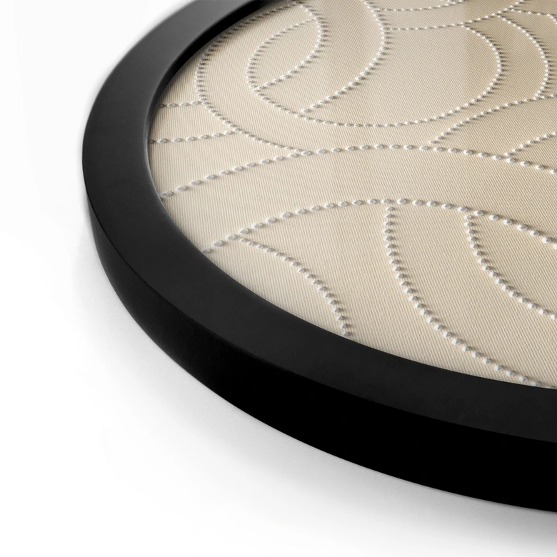 Poster Abstrakte Ringe beige - Grande - Rund 