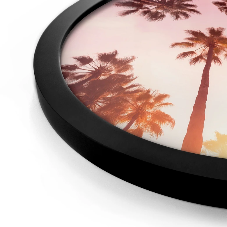Poster California Dreaming mit Palmen-Blick - Hugonnard - Rund 