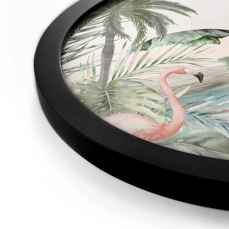 Ronde Poster Kikki Belle - Flamingo Oase 