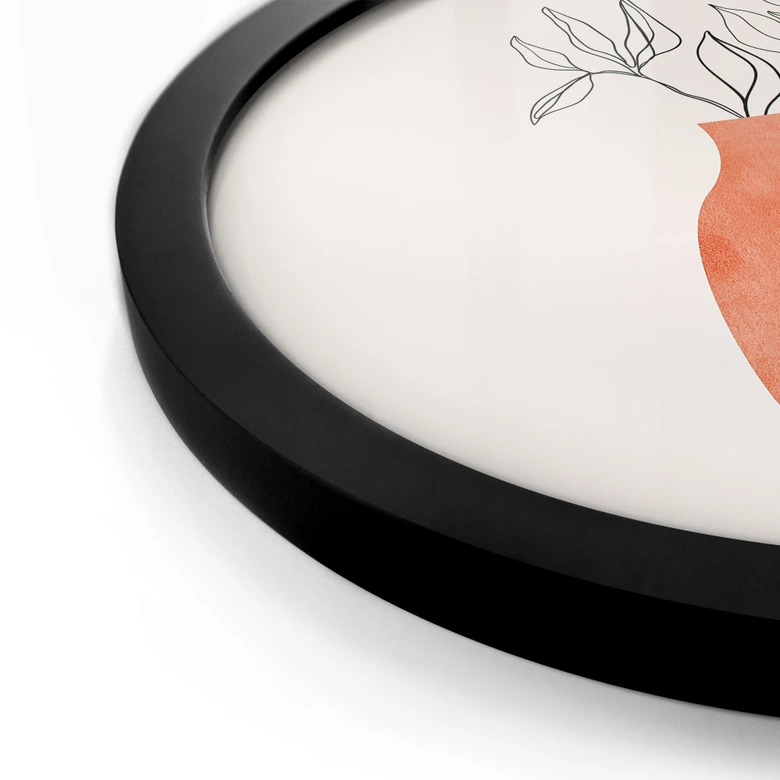 Poster Vazen in zwart en oranje - Kubistika 