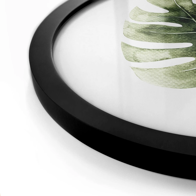 Poster Kvilis - Monstera Leaf - Rund 