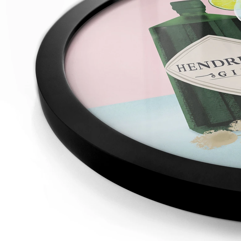 Poster Gin Tonic Cocktail - Lizde - Rund 