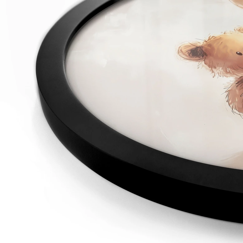 Poster Liten nallebjörn med ballong - Magnusson - Rund 